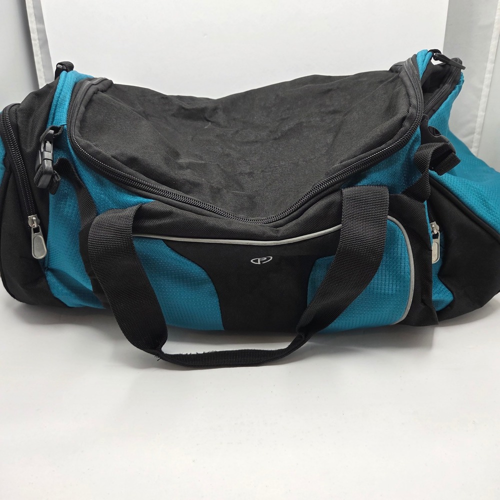 Pro Player Duffle Bag Large Teal Black Gym Sports Travel Weekend Carry On 20in